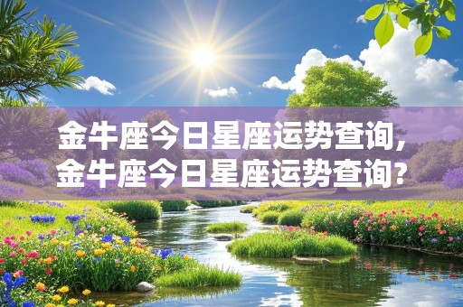 金牛座今日星座运势查询,金牛座今日星座运势查询?