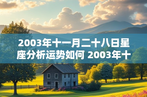 2003年十一月二十八日星座分析运势如何 2003年十一月二十八日星座分析运势如何