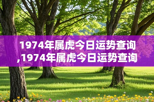 1974年属虎今日运势查询,1974年属虎今日运势查询吉凶