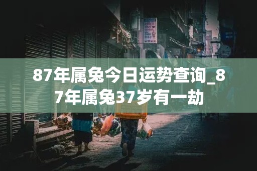 87年属兔今日运势查询_87年属兔37岁有一劫