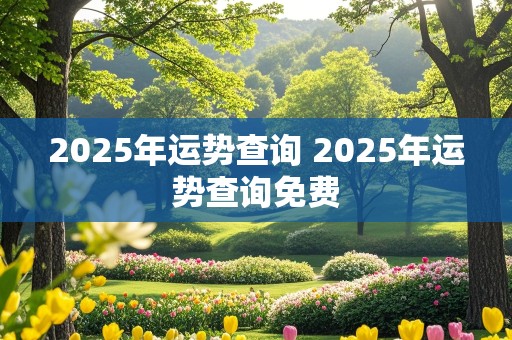 2025年运势查询 2025年运势查询免费