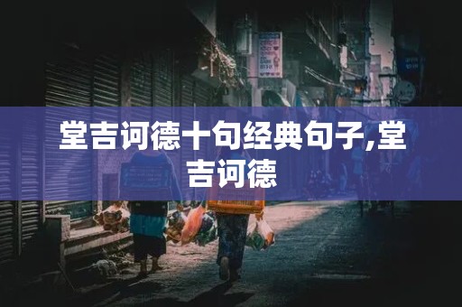 堂吉诃德十句经典句子,堂吉诃德