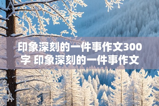 印象深刻的一件事作文300字 印象深刻的一件事作文300字左右