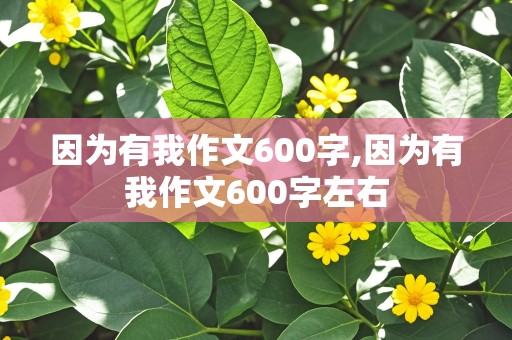 因为有我作文600字,因为有我作文600字左右