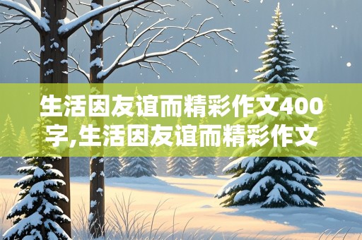 生活因友谊而精彩作文400字,生活因友谊而精彩作文400字左右