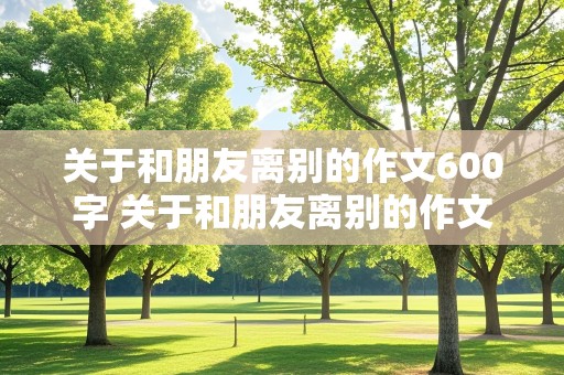 关于和朋友离别的作文600字 关于和朋友离别的作文600字怎么写