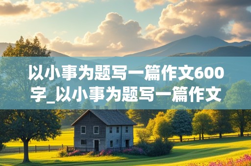 以小事为题写一篇作文600字_以小事为题写一篇作文600字怎么写