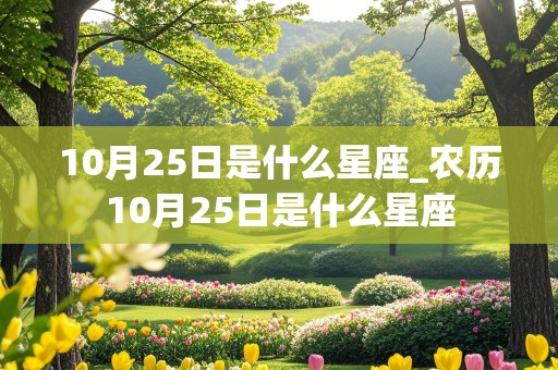 10月25日是什么星座_农历10月25日是什么星座