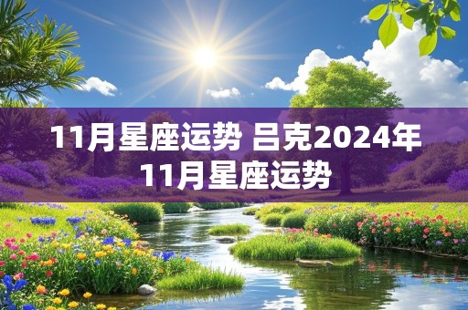 11月星座运势 吕克2024年11月星座运势