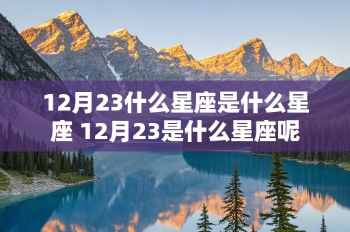 12月23什么星座是什么星座 12月23是什么星座呢