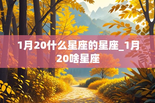 1月20什么星座的星座_1月20啥星座