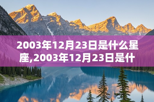 2003年12月23日是什么星座,2003年12月23日是什么星座?