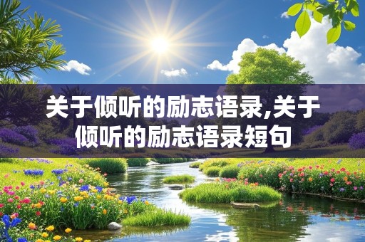 关于倾听的励志语录,关于倾听的励志语录短句