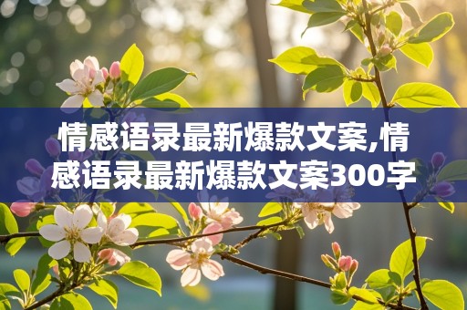 情感语录最新爆款文案,情感语录最新爆款文案300字