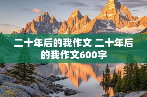 二十年后的我作文 二十年后的我作文600字