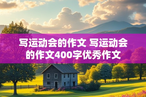 写运动会的作文 写运动会的作文400字优秀作文