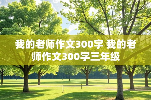 我的老师作文300字 我的老师作文300字三年级