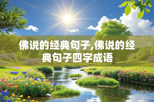 佛说的经典句子,佛说的经典句子四字成语