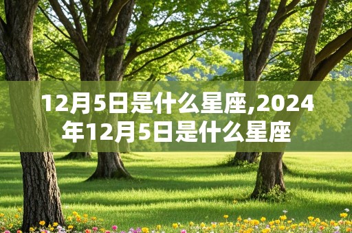 12月5日是什么星座,2024年12月5日是什么星座