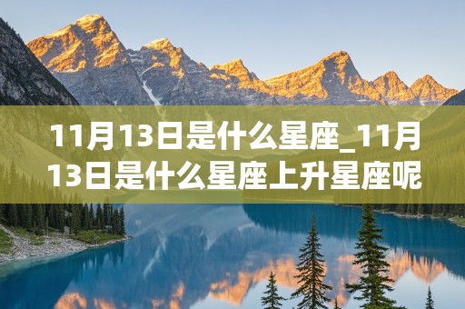 11月13日是什么星座_11月13日是什么星座上升星座呢