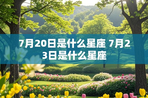 7月20日是什么星座 7月23日是什么星座