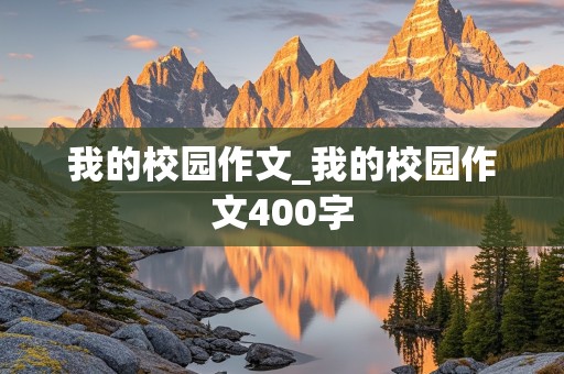 我的校园作文_我的校园作文400字