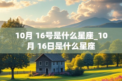 10月 16号是什么星座_10月 16日是什么星座