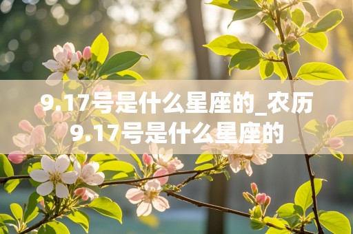 9.17号是什么星座的_农历9.17号是什么星座的