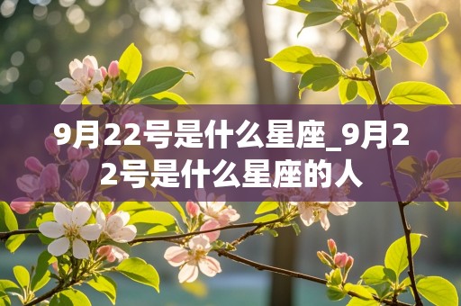 9月22号是什么星座_9月22号是什么星座的人