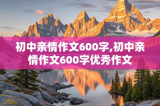 初中亲情作文600字,初中亲情作文600字优秀作文