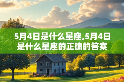 5月4日是什么星座,5月4日是什么星座的正确的答案