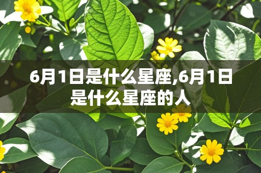 6月1日是什么星座,6月1日是什么星座的人