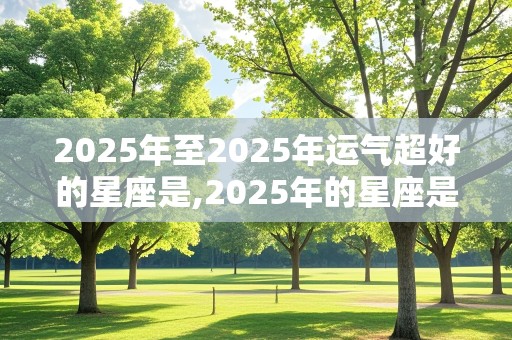 2025年至2025年运气超好的星座是,2025年的星座是什么