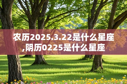 农历2025.3.22是什么星座,阴历0225是什么星座