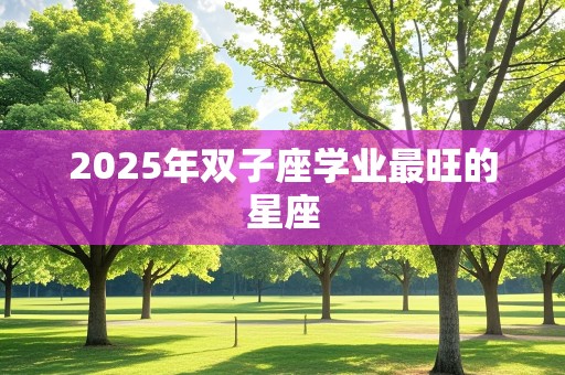 2025年双子座学业最旺的星座