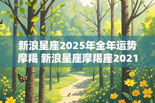 新浪星座2025年全年运势摩羯 新浪星座摩羯座2021年运势