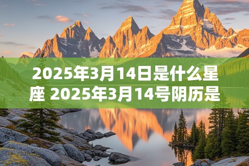 2025年3月14日是什么星座 2025年3月14号阴历是多少就出来了