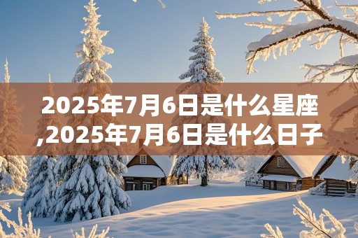 2025年7月6日是什么星座,2025年7月6日是什么日子