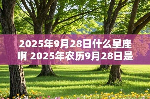 2025年9月28日什么星座啊 2025年农历9月28日是公历几月几日?