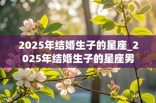 2025年结婚生子的星座_2025年结婚生子的星座男