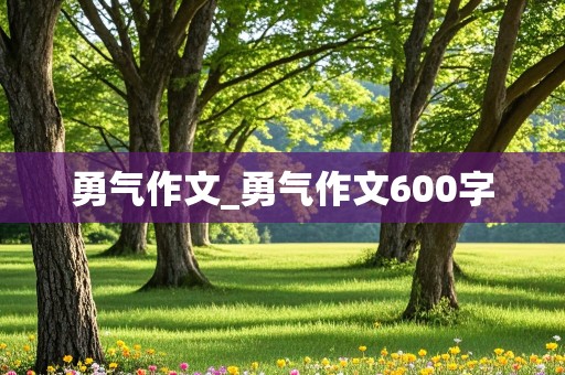 勇气作文_勇气作文600字