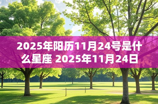 2025年阳历11月24号是什么星座 2025年11月24日