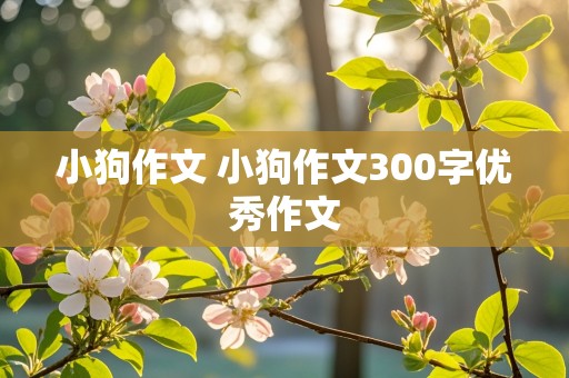 小狗作文 小狗作文300字优秀作文