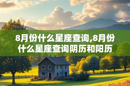 8月份什么星座查询,8月份什么星座查询阴历和阳历