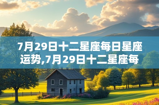 7月29日十二星座每日星座运势,7月29日十二星座每日星座运势查询