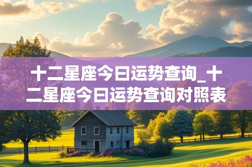 十二星座今曰运势查询_十二星座今曰运势查询对照表