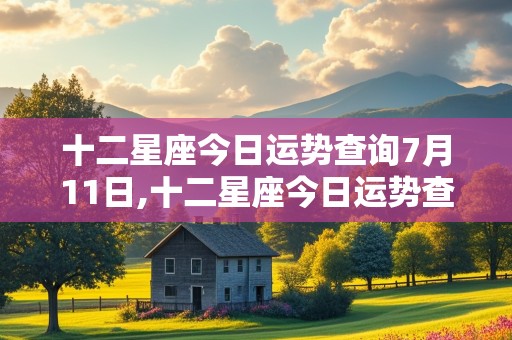 十二星座今日运势查询7月11日,十二星座今日运势查询7月11日生日