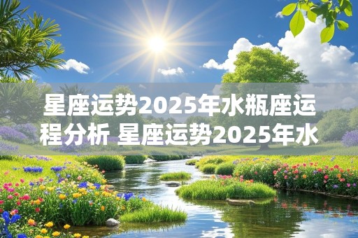 星座运势2025年水瓶座运程分析 星座运势2025年水瓶座运程分析图