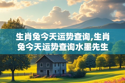 生肖兔今天运势查询,生肖兔今天运势查询水墨先生