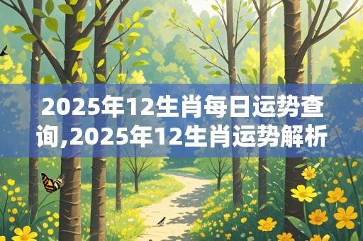 2025年12生肖每日运势查询,2025年12生肖运势解析完整版